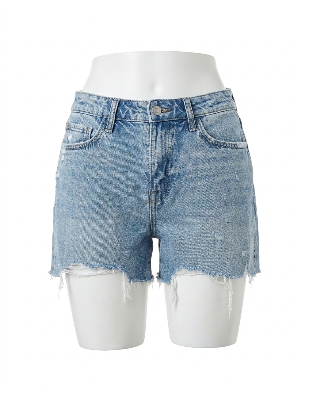 NEW VERVET BY FLYING MONKEY high rise raw hem shorts in moon goddess